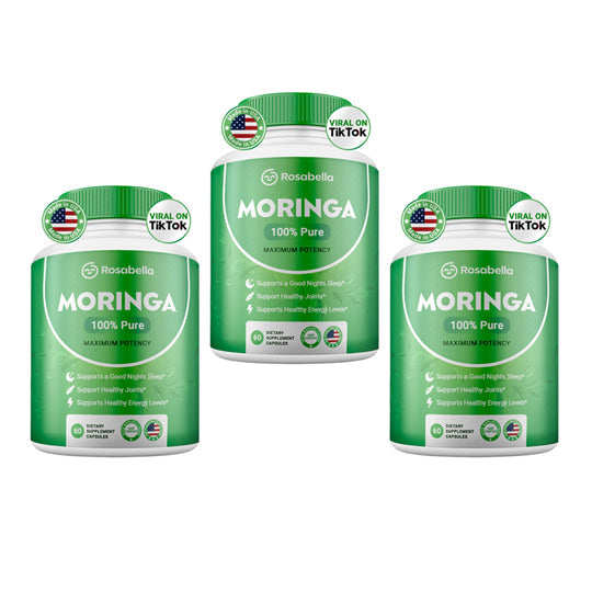 Moringa Capsules 800mg - Pure Moringa Powder Supplement for Energy, Immune, Skin & Gut Health - Caffeine-Free, Non-GMO Green Antioxidant Superfood 60 Vegan Capsules